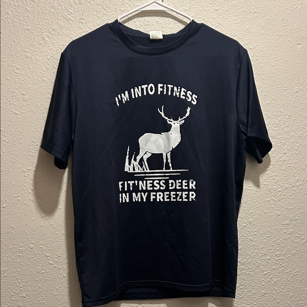 ☑️Men's navy blue Graphic T-Shirt